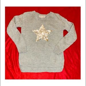 Girls metallic color sweater
